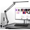 VERSKI Lampada da scrivania per ufficio, lampada da scrivania con morsetto, lampada da architetto con adattatore QC3.0, lente fresnel lente, lampada da tavolo, 5 modalità di colore e luminosità, lampada a