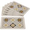 Baroni Home Set di 6 Tovagliette Americane in PVC Colorate, Tovaglietta Americana per Colazione Antiscivolo e Facile da Lavare, Tovaglia Colazione Pranzo Cena, 44x28 cm, Domus