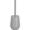 Baroni Home Portascopino WC in Plastica, Scopino per Bagno, 12X12X34 cm, Grigio