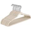Baroni Home Grucce Velluto 20 pezzi, Grucce Appendiabiti 44,5 cm, Salvaspazio con Superfice Antiscivolo Design, Capacità di Carico Elevata, per Cappotti Camicie Vestiti, Panna