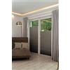 Khome K-home - Tenda oscurante in poliestere, colore: argento metallizzato, larghezza 65 x altezza 210 cm