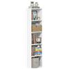 Baroni Home Libreria a Cubi Componibile, Scaffale Modulare Bianco a 5 Ripiani Multiuso per Soggiorno, Camera e Ingresso, Design Moderno, Montaggio Semplice, 24x31x132cm