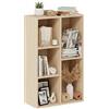 Baroni Home Libreria a Cubi Componibile, Scaffale Modulare Multiuso per Soggiorno, Camera e Ingresso, Design Moderno, Montaggio Semplice, Naturale 5 Cubi, 24x50x80cm