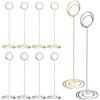 NUOBESTY Porta Segnaposto da Tavolo 10 Pezzi in Filo di Ferro Base Stabile, Clip Fermagli Eleganti per Matrimonio e Banchetti, Supporto per Foto e Memo Decorativo per Eventi e Feste