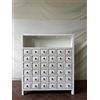 Kunibert Armadio antico, per farmaci, ufficio, farmacia, credenza, credenza, credenza, credenza, con 36 cassetti, larghezza 90 x altezza 105 cm, colore bianco