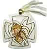 DLM Bomboniere DLM34016 (Kit 6 Pezzi) Icona Crocifisso con Sacra Famiglia e Cuore in Resina Segnaposto Pensierino bomboniera