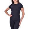 Amarina Maglia termica a maniche corte in lana, strato di base, colore nero, taglie forti, S-4XL, Made in Europe, nero, XL