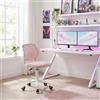 FurnitureR Sedia da gaming senza braccioli, sedia girevole regolabile in altezza con ruote, sedia da scrivania ergonomica per gaming e home office, girevole a 360°, 3 colori a scelta