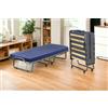 Talamo Italia Letto Pieghevole Venera, Brandina con Rete, Materasso, Lettino salvaspazio, 100% Made in Italy, 80x190h39 cm, Cover Protettiva Inclusa, Blu, 190 cm (15 doghe)