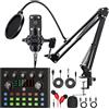 Brvomussy Pacchetto di attrezzature per podcast pacchetto di studio di registrazione con