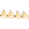 Illuminando FRIDA SOFT LAMPADA DA PARETE 4 LUCI CON PARALUMI E BRACCI FLESSIBILI METALLO BRUNITO LAMPADINE ATTACCO E27