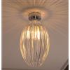 Illuminando SCINTILLA PLAFONIERA OVALE IN ACRILICO TRASPARENTE E METALLO CROMO MODERNA LAMPADINA ATTACCO E27