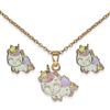 SANICO SRL BJS016 PARURE HAPPY UNICORN GOLD PLATED