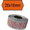 PRINTEX PACK 10 ROTOLI 1000 ETICH. 26x16mm ONDA ARANCIO PERM. Printex