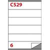 MARKIN Etichetta adesiva C/529 bianca 100fg A4 210x48mm (6et/fg) Markin