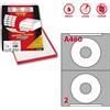 MARKIN Etichetta adesiva A/460 bianca 100fg A4 x CD Ø114,5mm foro 41mm (2et/fg) Markin