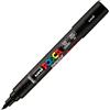 UNI MITSUBISHI Marcatore Uni Posca PC5MBR punta brush 1.0 - 4.0mm nero Uni Mitsubishi
