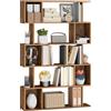 VASAGLE CUSTOS Collezione - Libreria, Scaffale Portaoggetti a 5 Ripiani, 24 x 90 x 159 cm, Mobile di Stoccaggio, Organizzatore con Scomparti Aperti, per Soggiorno, Ufficio, Marrone Vintage LBC416K01