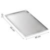 Teglia Piana in Lamiera Alluminata EN 60x40, Spessore 8/10 - Altezza 2 cm