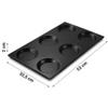 Teglia a 6 Invasi Per Frittatine GN 1/1 - Altezza 2 cm, in Alluminio Rivestito in Teflon