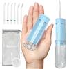 Bezvoi Idropulsore Dentale Portatile Senza Fili, 180ml Irrigatore Orale con 5 Modalità, IPX7 Impermeabile, Ricaricabile, Facile da Usare, Pulizia Profonda per Denti e Gengive, Bleu