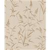 Rasch Carta da parati 312928 - Carta da parati in tessuto non tessuto chiaro con sfondo strutturato, beige e motivo botanico in oro, collezione Deco Style