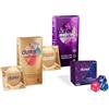 Durex Kit Durex Preservativi Senza Lattice (56 mm), Durex No latex 6 Profilattici e Durex Real Feel 6 profilattici, 12 profilattici + dadi dell'amore Durex 2024