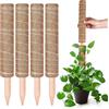 DOVBAN 4pcs Palo Per Fibra Di Cocco Piante,Monstera Rampicanti Supporto Piante Rampicanti Estendibile Fino,Bastone Muschiato,Ostegno Piantes Rampicantis Cocco Per Casa Giardino