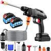 Keleef Idropulitrice a batteria, 200 bar, 21 V, con secchio, idropulitrice portatile con ugello 3 in 1, pistola ad alta pressione da 5 m per tubo da giardino, batteria da 1500 W, per auto, terrazza, finestre