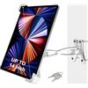 Dosvsi Supporto Tablet Antifurto per iPad 9-14, Alluminio Porta Tablet Parete, Girevole a 360° per iPad Pro 12.9 11 10.5, Air 10.9, Galaxy Tab S A, Surface