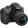 Nikon D3400 Fotocamera Reflex Digitale con Obiettivo Nikkor AF-P 18/55VR, 24,7 Megapixel, LCD 3, SD da 8 GB 300x Premium Lexar, Nero [Nital Card: 4 Anni di Garanzia]