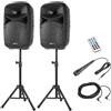 VONYX VPS102A kit audio karaoke, ecc, con casse bluetooth USB SD aste microfono