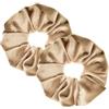 Specora - Classic Velvet Scrunchie Beige - Confezione da 2 - 14 cm - Morbido, voluminoso e delicato sui capelli - Elastico per capelli da donna