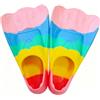 Bcuuozeeing Pinne da nuoto per bambini, 100% silicone, pinne corte per immersioni e snorkeling, per allenamento in acque libere, snorkeling, allenamento (colore macaron, XS (30-32)