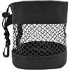 GOXQIT Borsa porta palline da golf con chiusura a coulisse - Design tasca in rete for una facile organizzazione, disponibile in grigio/blu/nero Per Accessori(Black-S)