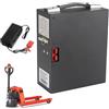 SSCYHT ,48v15.6ah+Charger, Batteria per Carrello elevatore Elettrico da 48 Volt 48V 10.4Ah 15.6Ah 18Ah Batteria al Litio di Ricambio Batterie di Backup per carico e Scarico Camion