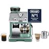 De'Longhi La Specialista Arte EC9155.GR, Macchina Caffè Barista a Pompa per Espresso, Macchina per Caffè e Cappuccino Bean To Cup, 8 Impostazioni Macinatura, MyLatte Art Montalatte, 1550W, Verde