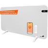 Könighaus Riscaldamento a infrarossi dual intelligente 600 W con controllo Wi-Fi tramite app e telecomando, con piedini porta-asciugamani e kit di montaggio Colore: Bianco