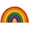 Baroni Home Zerbino Ingresso Casa in Cocco Arcobaleno Dipinto a Mano 70x40 cm, Tappetino Ingresso Facile da Pulire e Super Resistente