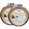 FEI FAN 2X Contenitori Tondi, in Carta Forno, Ideale per Friggitrice ad Aria, Diametro 22cm e Altezza di 4,5cm Confezione da 50 Pezzi