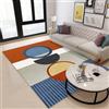 RUGMRZ Lavabili In Lavatrice Tappeto da Sala,Pelo Corto Geometria moderna per Camera Ragazzo,Cameretta,Balcone blu160x230cm