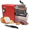 Reber Grattugia Elettrica per Formaggio Semiprofessionale 200W - Ideale per Parmigiano, Pane, Cioccolato e Frutta Secca - Alluminio e Acciaio Inox - Ampia Apertura e Cassetto Capiente - RED Cover