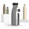 LARS NYSØM Borraccia Termica 350ml in Acciaio Inox | Bottiglia isolata 0.35 litro | Bottiglia d'Acqua a Tenuta stagna per Sport, Bicicletta, Cane (Stainless Steel, 350ml)
