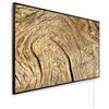 Könighaus pannello riscaldante a infrarossi - 600 Watt | 5 anni di garanzia | Doppia protezione surriscaldamento | Corpo ultrapiatto per 8-16 m² | Colore cornice: nero | Motivo: 04. Linee della vita