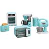 Latemeia Set da cucina per bambini, giocattolo per bambini con forno a microonde funzionante, tostapane e macchina per il caffè, 6+ mini elettrodomestici per assemblaggio fai-da-te, giocattoli da cucina per r