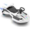 LALAHO Macchina Elettrica Per Bambini 12 V con Pedale, 2 in 1 Auto Elettrica con 2 Velocità, Luci LED, Protezione Antiribaltamento, ruote luminose, per bambini dai 3 anni in su (Bianco-Nero)