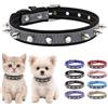 WeimoMonkey Collare per gatti con borchie nero XS per cani di piccola taglia Rivetto Spike Studded Puppy Girl Femmina Ragazzo Piccolo Gattino Collari regolabili x-small Riflettente per xsmall razza maschio Spiky