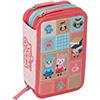 Franco Cosimo Panini ANIMAL CROSSING - Astuccio Scuola Ufficiale Animal Crossing, Astuccio 3 Scomparti Bambina con Set Cancelleria, Penna Cancellabile Blu Frixion, Temperino con Serbatoio, Chiusura a Zip, 20x13Hx7cm, Rosa
