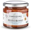 CAMPO D'ORO | | PESTO ROSSO CON RICOTTA DI PECORA 180 GR | Specialità siciliane per ricette, sugo pronto siciliano con pomodoro fresco, basilico, noci e ricotta.100% Made in Italy