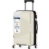 4FLY Valigetta rigida leggera da viaggio e set di valigie: trolley con serratura TSA, ruote doppie, manico telescopico in alluminio e doppia cerniera, beauty case, bagaglio a mano e bagaglio da lavoro